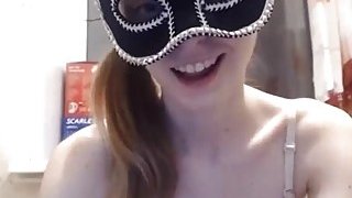 Petite spoiled daddys girl Wax Simulacra in mask gets facial ALIVEGIRLcom