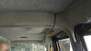 Bustz blonde gets huge cumshot in cab