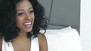 Beautiful bigtit ebony on hard cock