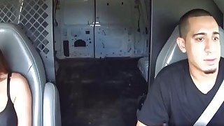 Ashley Adams tied up and fucked in the back of the van