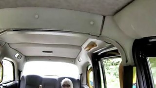 Big boobs amateur blonde passenger railed in the cab