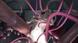 3D Tentacles Destroying a Teen Pussy!