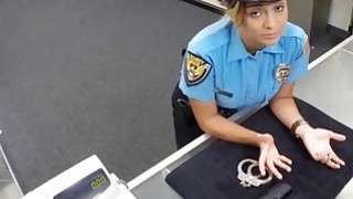 Latina cop shows off her booty for money