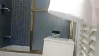 my sexy niece takes a shower in our bathroom