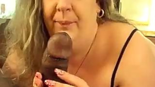 BBW Sucking Big Black Cock POV