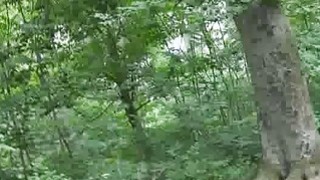 Amateur blonde fucked in the forest