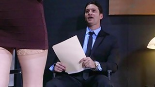 Anna de Ville ass fucked by a big cock in an office