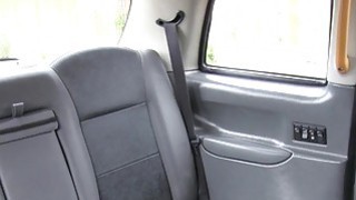 Blonde has first time fucking in fake taxi