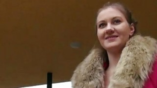 Pretty hot Czech babe screwed in public