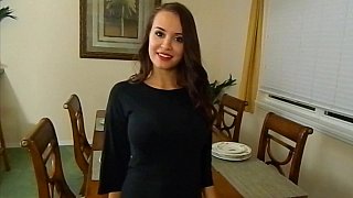 Dinner table masturbation session